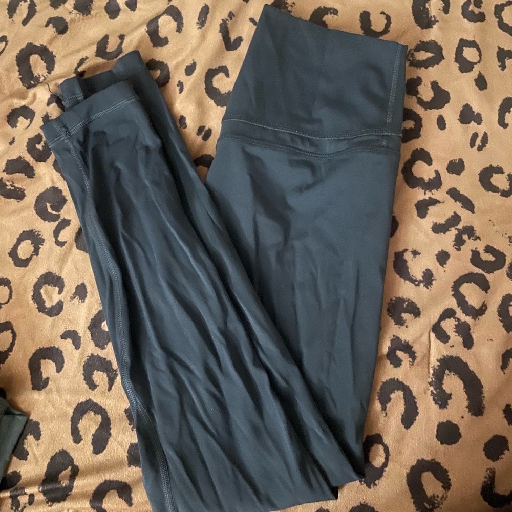 High waisted leggings- gray / blue tone